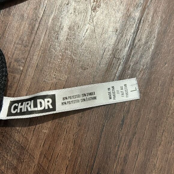 CHRLDR Black Leggings w Stars, Size Large - Picture 7 of 7